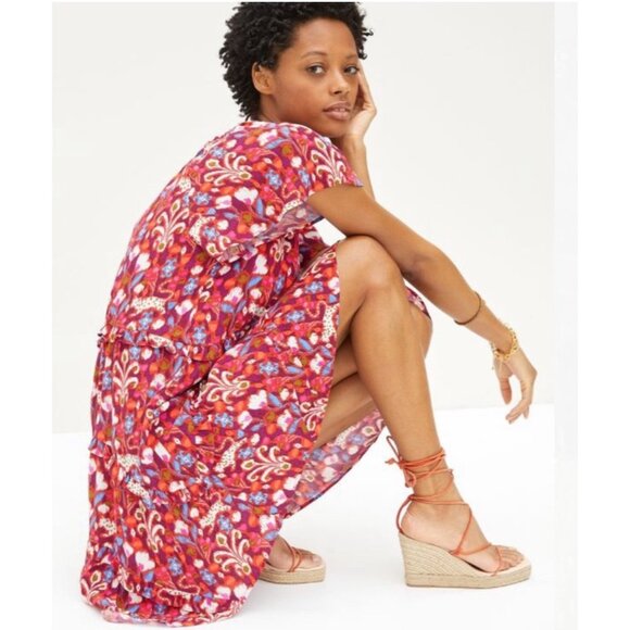 ANTHROPOLOGIE Robin Tiered Short Sleeve Mini Dress M - Picture 3 of 12